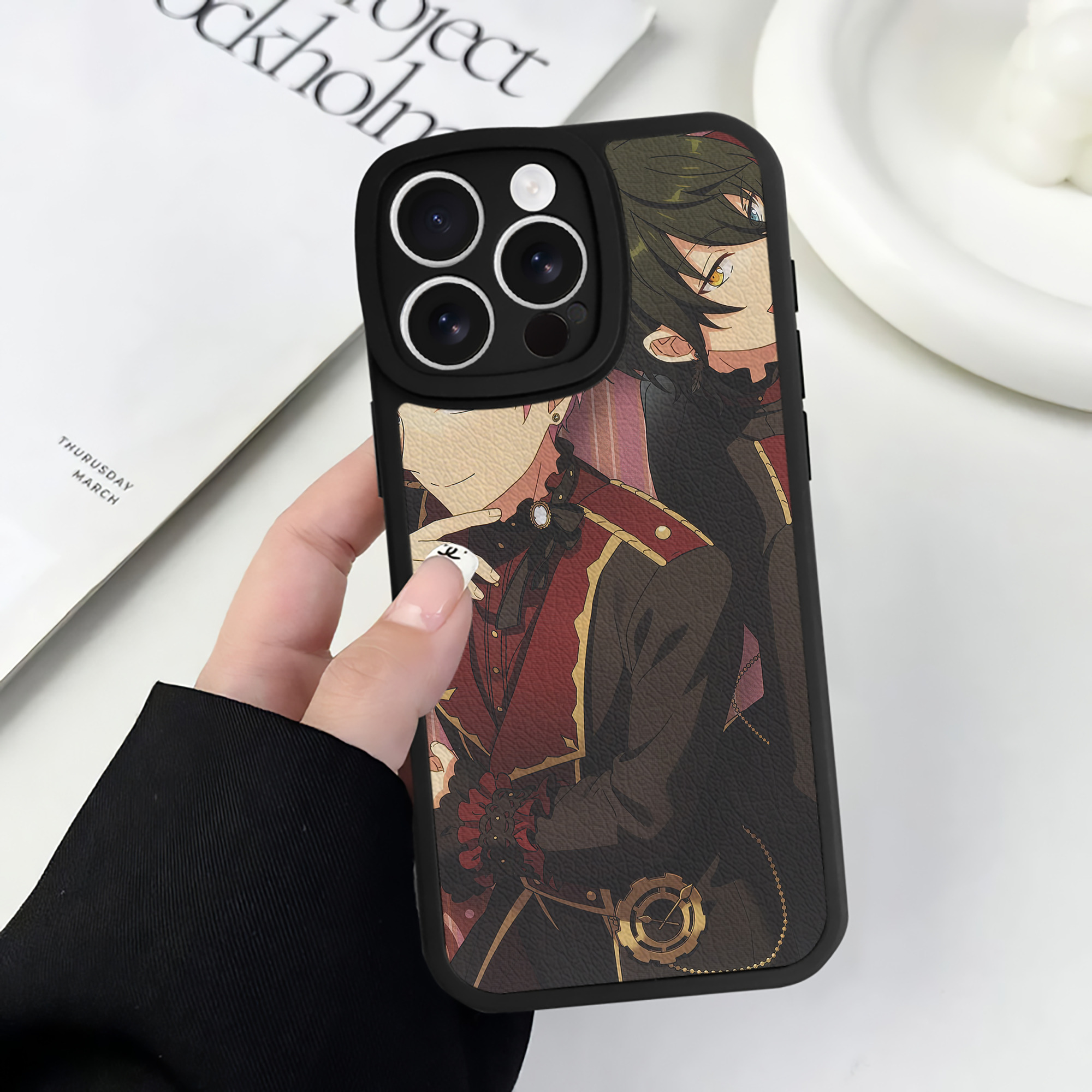 （画像用） あんさんぶるスターズ! Ensemble Stars 【iPhone 16シリーズ対応】シリコンスマホケース（レザー調） 材質：シリコン
